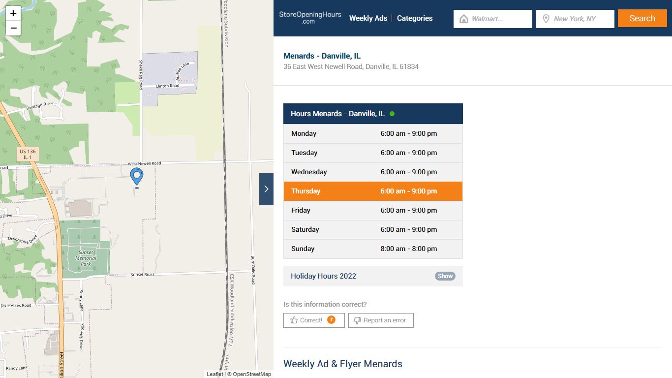 Menards - Danville, IL - Hours & Weekly Ad