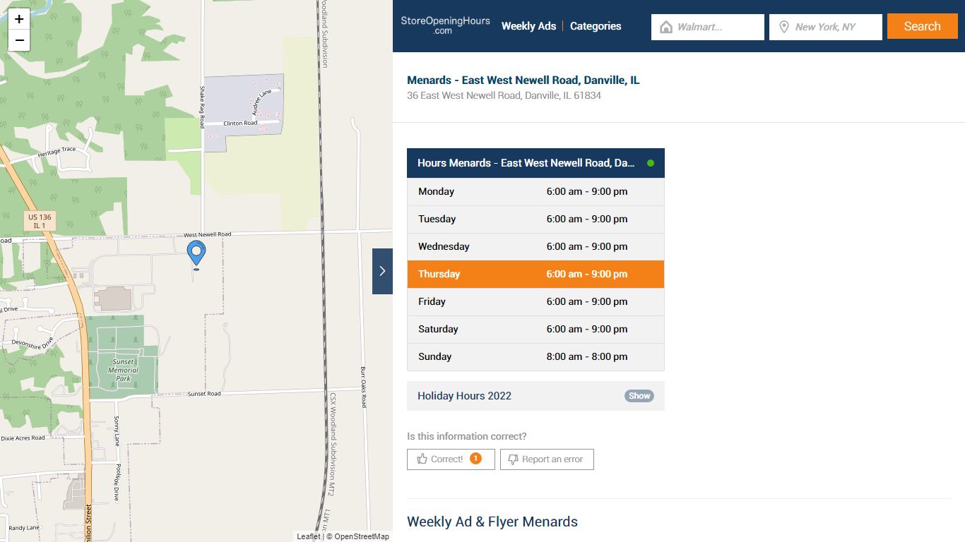 Menards - East West Newell Road, Danville, IL - Hours & Weekly Ad